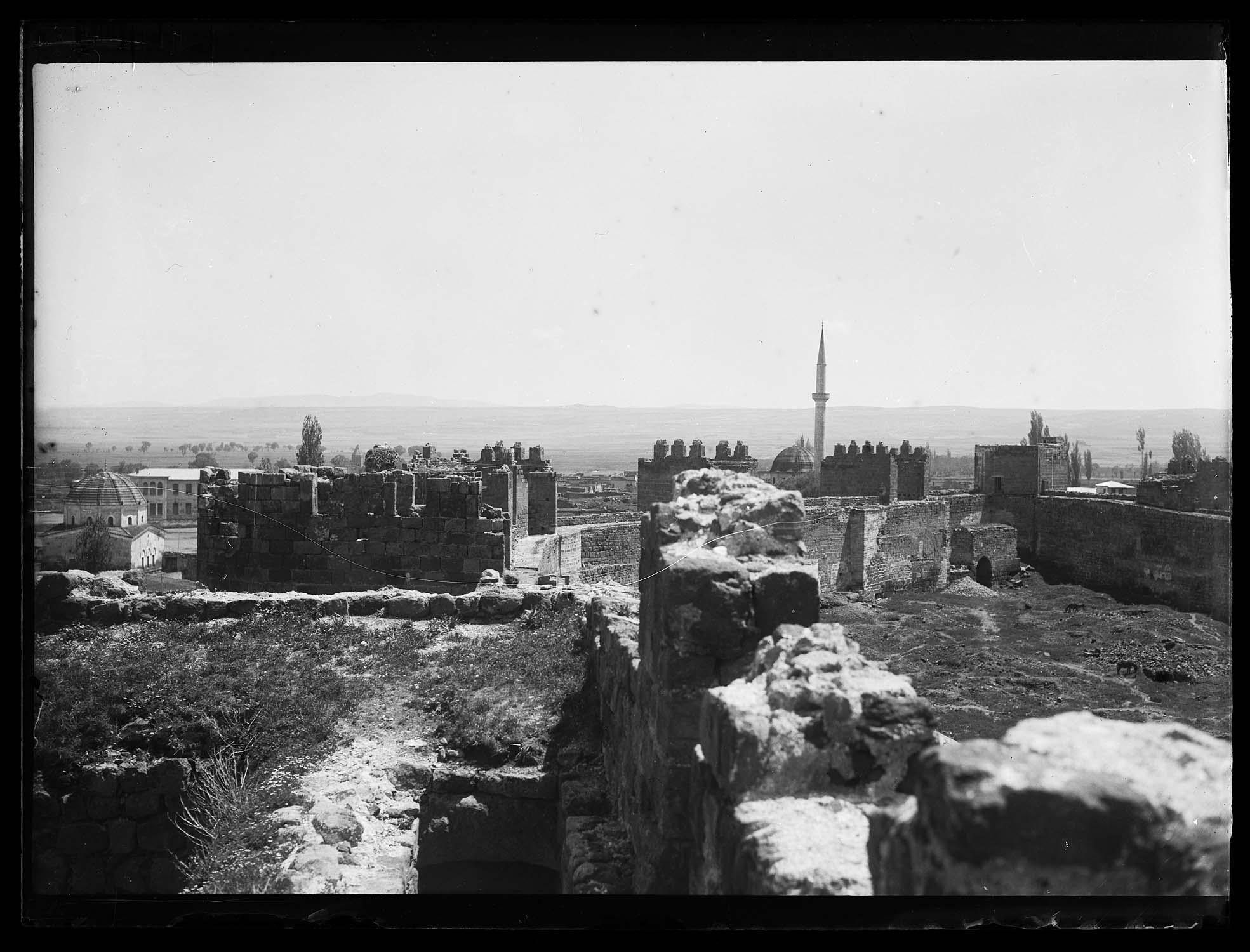 Vue intérieure au sommet des remparts